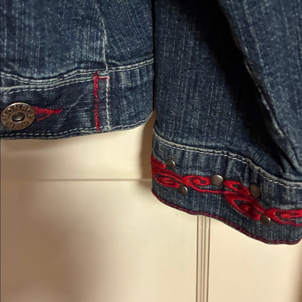Monroe & Main Dark Blue Denim Jacket - Picture 8 of 8